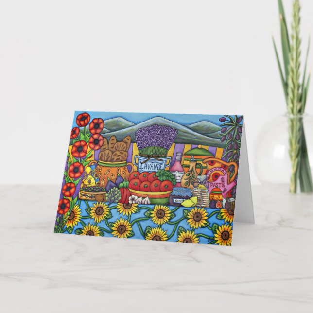 Saveurs de carte de voeux de la Provence par Lisa (Devant)