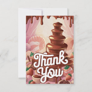 Saveurs délicieuses carte de remerciements au choc