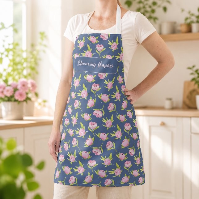 Saveurs en fleurs. Tabliers tout-imprimé (Bring a touch of blooming spring into your kitchen.)