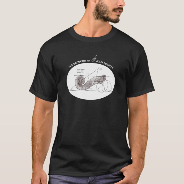 Savoir Faire Violon Scrolls Dark T-Shirt (Devant)