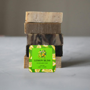 Savon à la citron handmade autocollant personnalis
