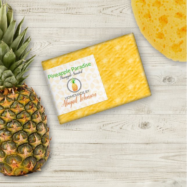 Savon artisanal à l'ananas | Étiquette cadeau (Créateur téléchargé)