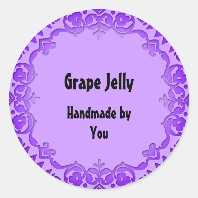 Savon d'art floral ou canning Étiquette violet (Devant)