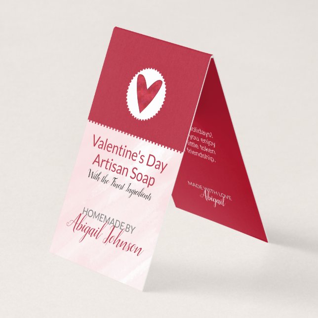Savon fait maison pour la Saint-Valentin Rouge Ros (Front)