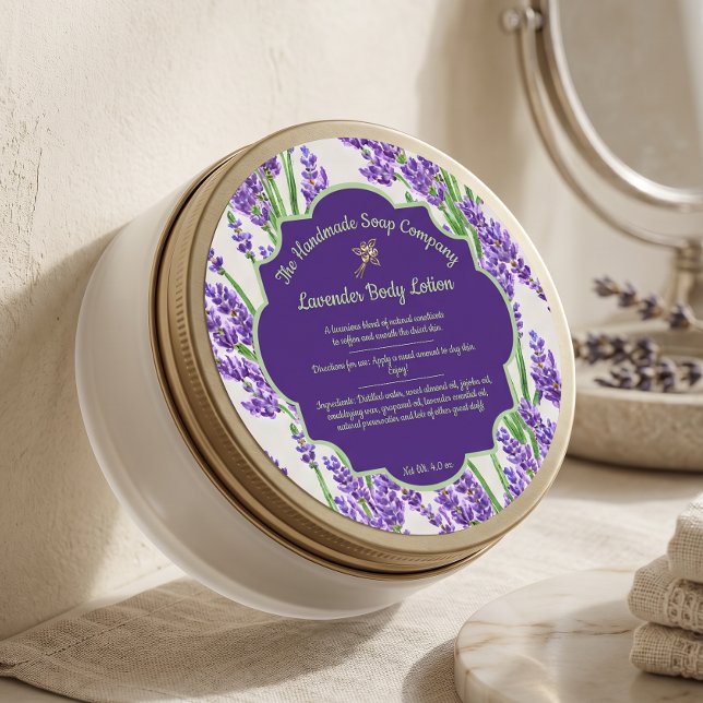 Savon Fleurs de Lavande et Étiquette de Produits d (Créateur téléchargé)