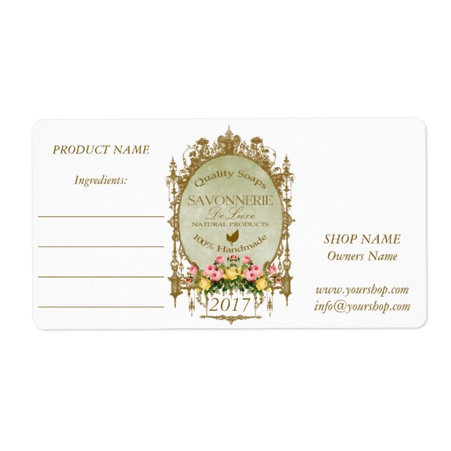 SAVONNERIE ~ Étiquette (Devant)
