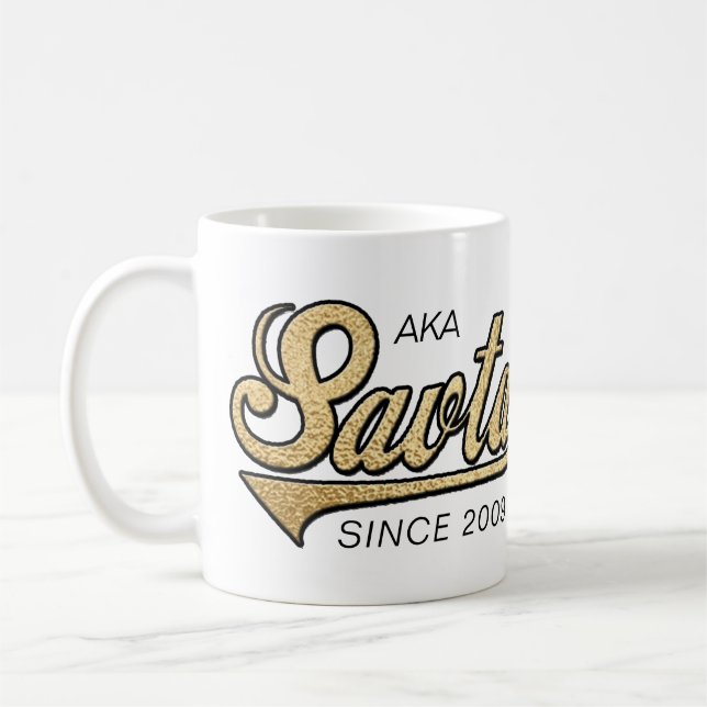 Savta/Grand-mère hébraïque Mug "AKA Savta Depuis.. (Gauche)
