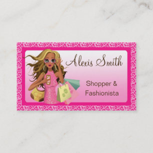 Savvy Shopper Rose Std. Carte de visite
