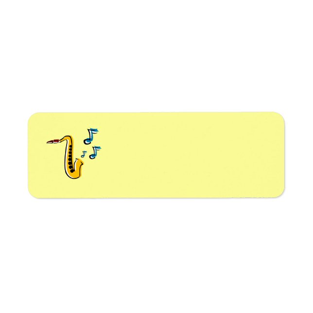 Saxophone de jazz avec Étiquette Notes (Devant)