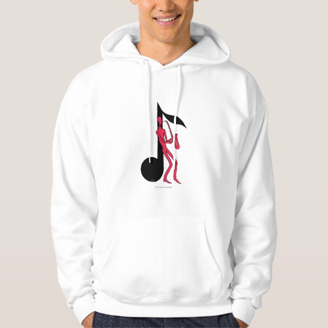 Saxophone jouant le desi de sweat - shirt à (Devant)