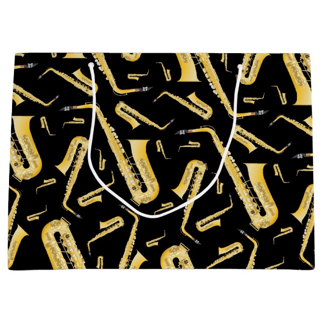 Saxophone Musicien Groupe enseignant Grand sac cad (Devant)