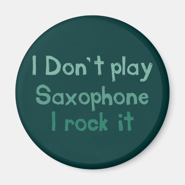 Saxophone Rock It Magnet (Devant)