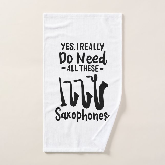Saxophone - Types de saxophones (Serviette à main)