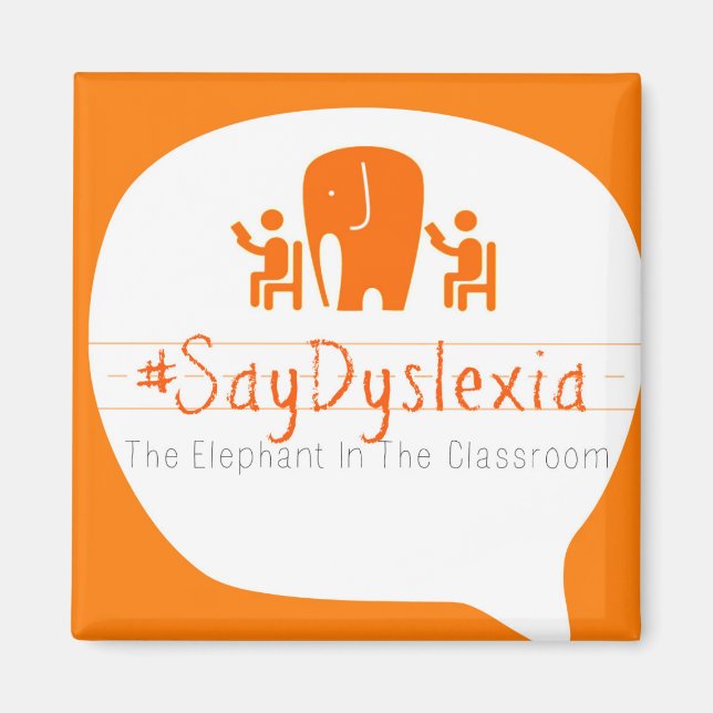 #SayDyslexia Magnet - Logo de la bulle vocale (Devant)