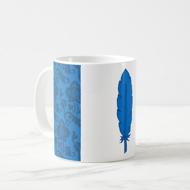 SCA Clan Blue Feather Coffee Mug (Devant gauche)