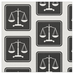 Scales blanches noires de la justice   Tissu de ca