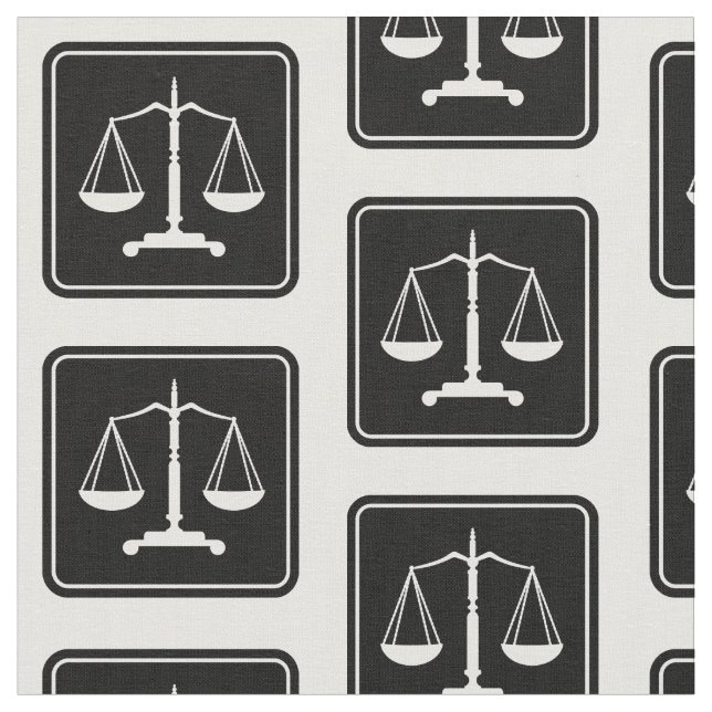 Scales blanches noires de la justice | Tissu de ca (Fermer)