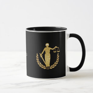 Scales de justice et Lady Justice Mug
