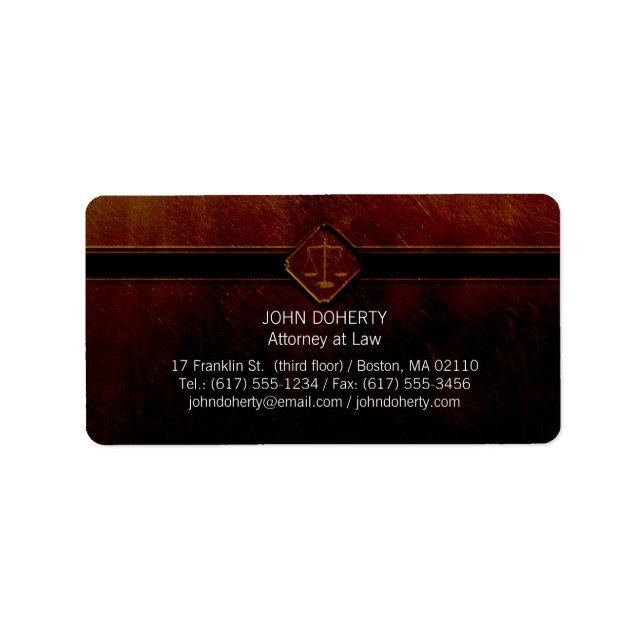 Scales de justice - Étiquette (Devant)