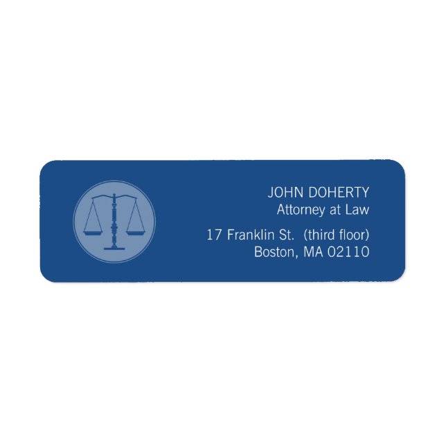 Scales de justice Étiquette de droit (Devant)