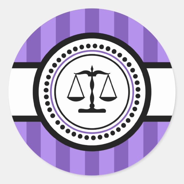 Scales De Justice Étiquette De Tirures (Violet) (Devant)