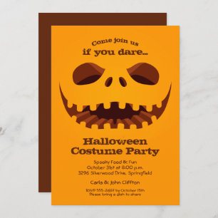 Scandale Jack o' Lantern Face Halloween Invitation