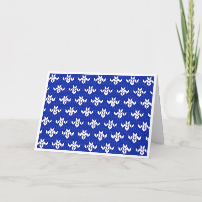 SCANDIA BLUE KNIT Carte de voeux / Horizontal (Devant)