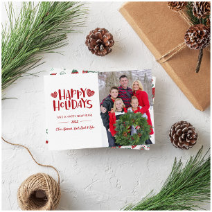 Scandinave Folk Art Noël Carte photo de vacances