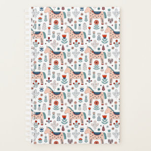 Scandinave Horse Folk Art Motif