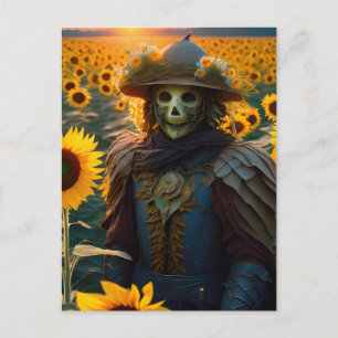 Scarecrow guerrier dans la carte postale des tourn