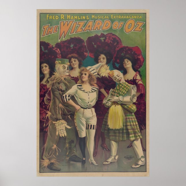Scarecrow Wizard of OZ Musical VAUDEVILLE Poster (Devant)