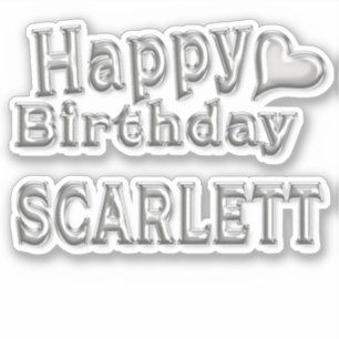 Scarlett Happy Birthday Autocollants