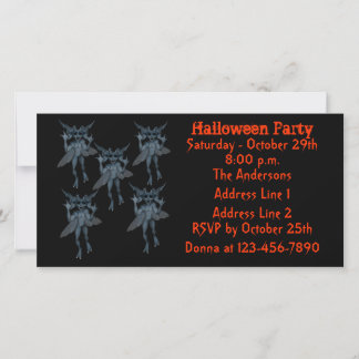 Scary Blue Gremlins Invitation de la fête d'Hallow