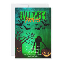 Scary Forest & Monsters Invitation de la fête d'Ha