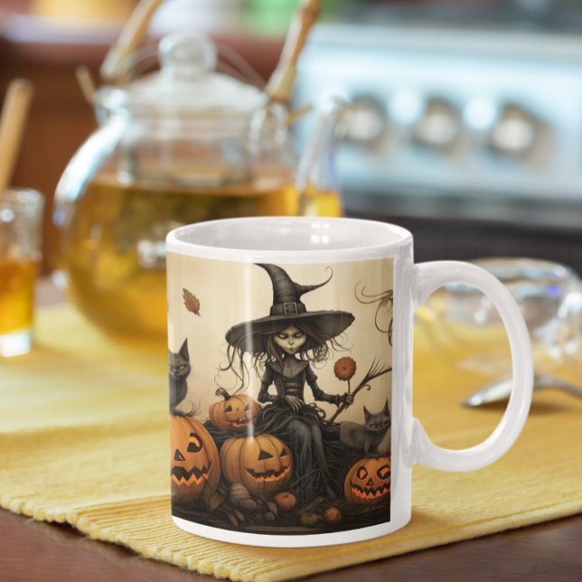 Scary Halloween sorcière 34 Mug (Scary Halloween Characters version 34 Mug
)