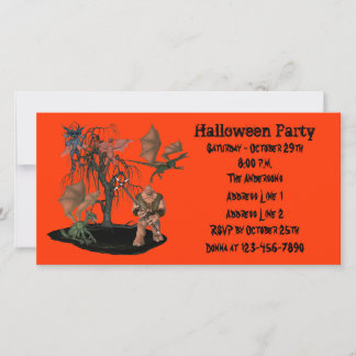 Scary Ogre Demon Dragons Invitation du parti Hallo