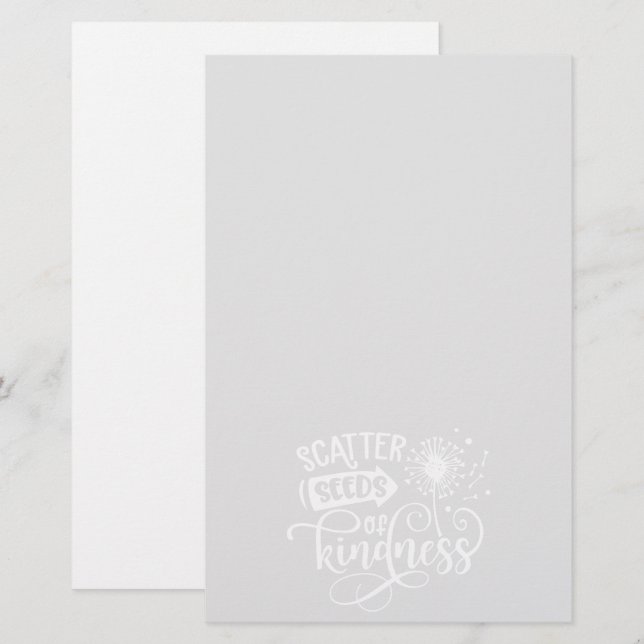 Scatter graines de gentillesse Papier à lettres gr (Devant / Derrière)