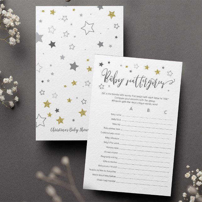 Scattergories | Jeu ABC Baby shower (Créateur téléchargé)