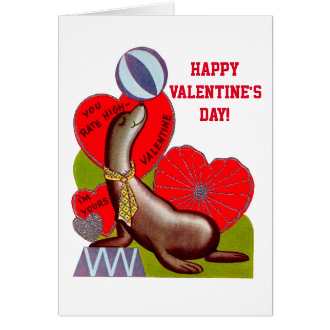 Sceau avec boule Vintage Valentine Gras Texte (Devant)