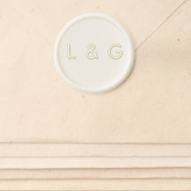 Cire de scellement gris clair Monogramme Moderne