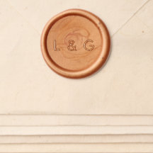 Cire de scellement moderne pour ardoise Monogramme