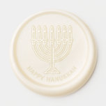 Sceau De Cire Autocollant Hanoukka Menorah personnalisée<br><div class="desc">Personnalisez avec votre texte.</div>