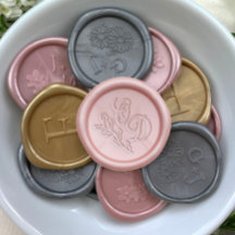 Mariage fleur sauvage Monogramme
