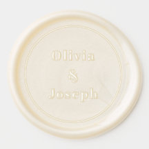 OLIVIA Moderne Blanc Véritable Enveloppe de cire S