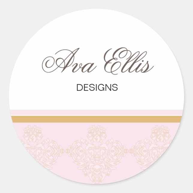 Sceau de Étiquette de adresse/marchandise rose per (Devant)