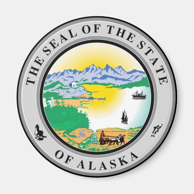 Sceau de l'Alaska State USA Magnet (Devant)