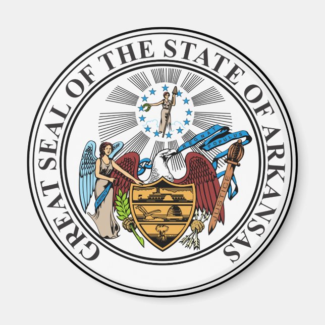 Sceau de l'État de l'Arkansas USA Magnet (Devant)