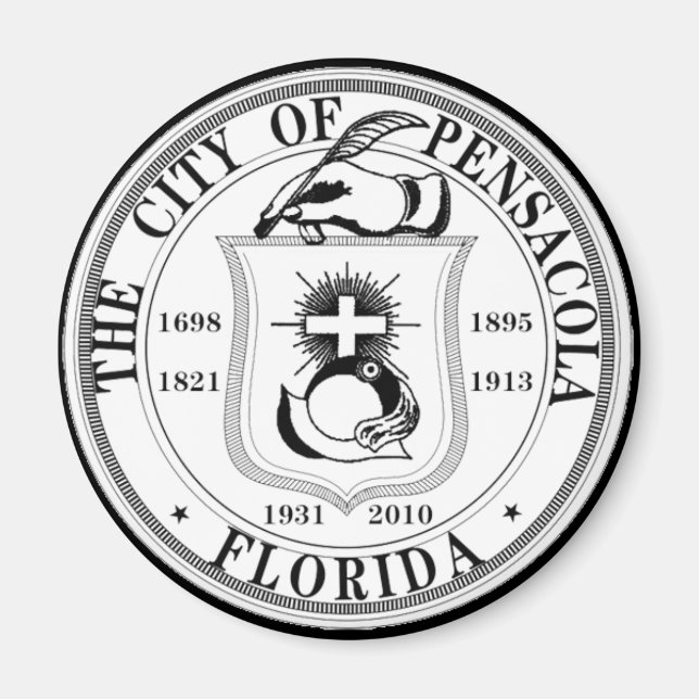Sceau de Pensacola, Floride Magnet (Devant)