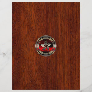 Sceau de rubis de Hong Kong en acajou