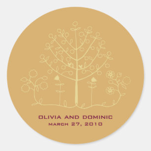 sceau étiquette mariage mehndi tree